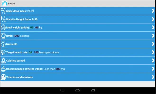 Health Calc android App screenshot 10