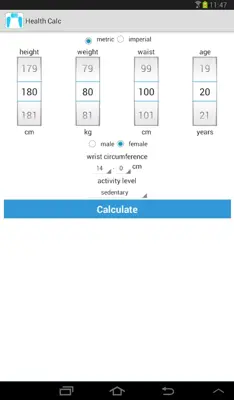 Health Calc android App screenshot 7