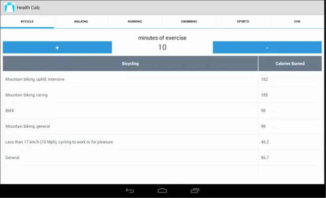 Health Calc android App screenshot 8